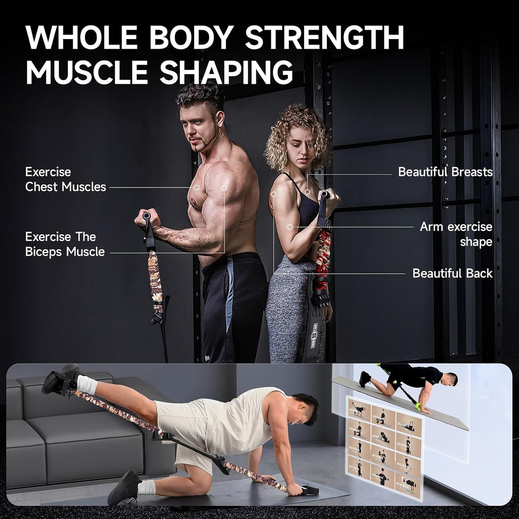 Multi-Function Resistance Bands for Working Out, Push up Exercise Bands Resistance Bands Set for Bench Press Gym Equipment, Home Workout, Travel Portabl