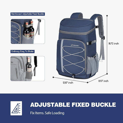 33.8 Qt. Insulated Soft Cooler Lunch Bag 35 Can Cooler Backpack