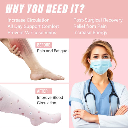 plus Size Compression Socks for Women &amp; Men Circulation (2 Pairs) – Graduated Support Socks for Running and Athletic Sports