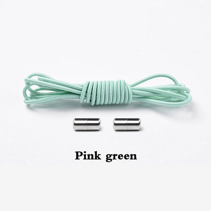 1Pair Elastic Shoelaces round No Tie Shoe Laces Sneakers Shoelace Kids Adult Elastic Laces One Size Fits All Shoes Dropshipping
