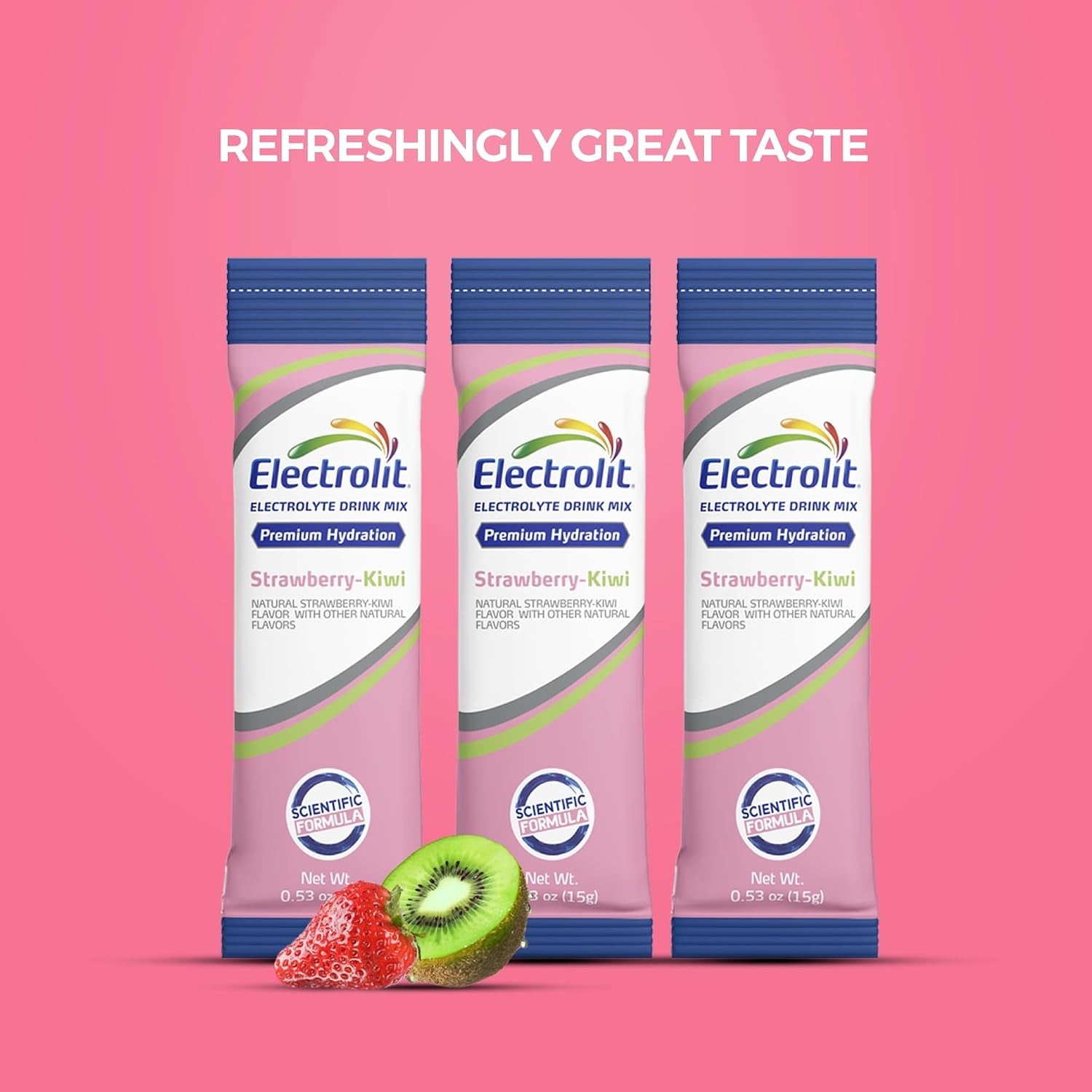 Electrolytes Powder Packets, Strawberry Kiwi 8 Pack, Powdered Hydration Packets for Dehydration & Rehydration, Post Workout Flavored Hydrating Drink Mix, Gluten Free Water Enhancer Sticks | Powdered Electrolyte Packets, Dehydration & Rehydration, Post Workout, Flavored Drink Mix, Gluten Free Water Enhancer Sticks