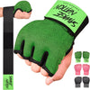 Boxing Hand Wraps Gel Padded Inner Gloves with Wrist Wraps for MMA, Muay Thai, Kickboxing, Training Green (L/XL)