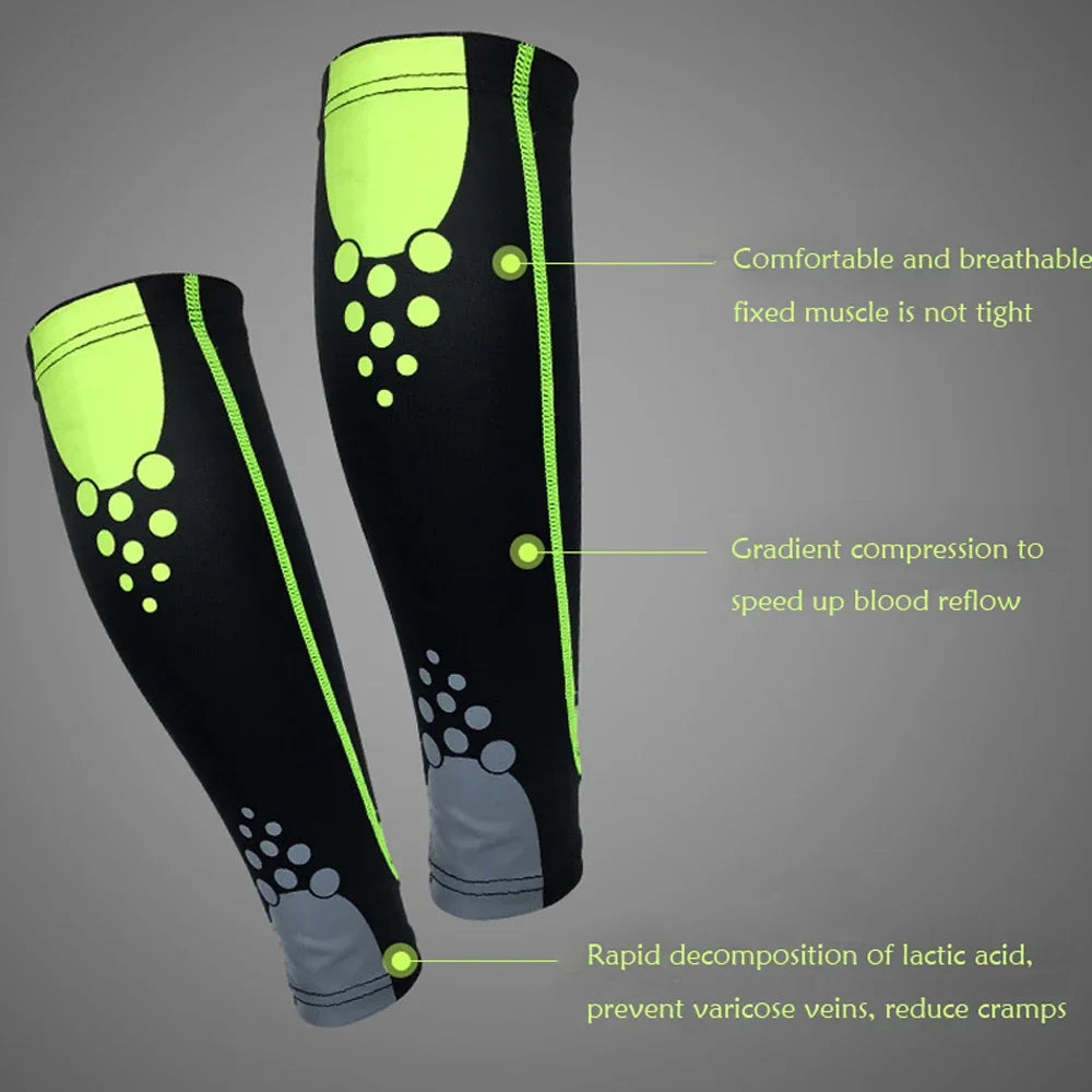 1PC Sport Leg Compression Socks Strong Calf Compression Sleeve Support for Men Women Running Cycling Vein Calf Guard Pain Relief