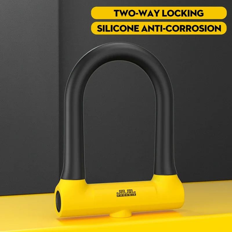 XUNTING Bicycle U-Shaped Lock Safety Lock for Bicycle Accessories for Motorcycle Electric Scooter Mountain and Road Bike Lock