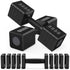 10Lbs*2 Adjustable Dumbbells Set, 4-In-1 Free Weights for Women, Each 3Lb 5Lb 7Lb 9Lb 11Lb Hand Weights for Home Gym, Black