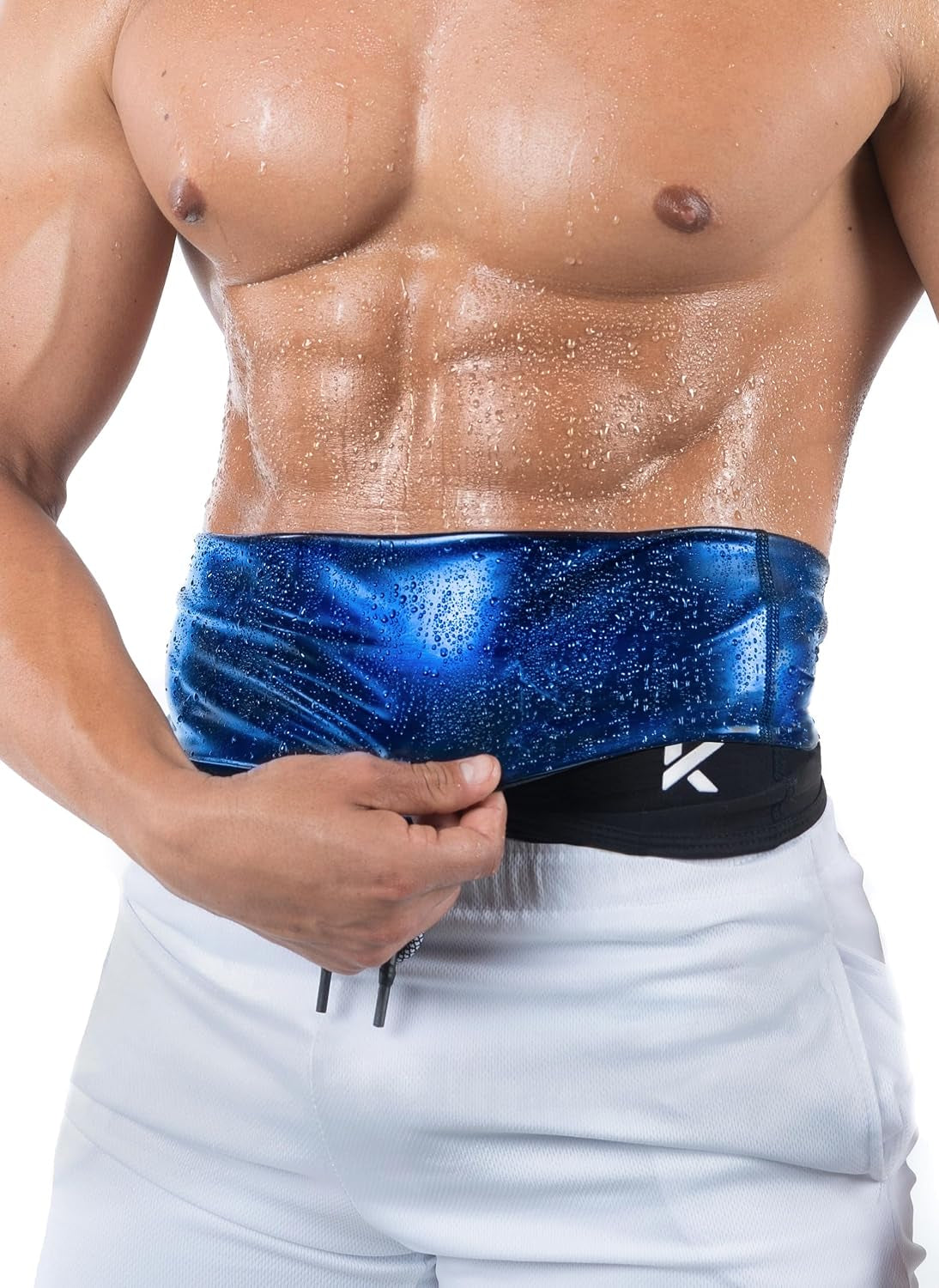 Men'S Heat Trapping Waist Toner - Waist Trainer for Men - Comfortable & Discreet Waist Trimmer Thermo Sauna Belt