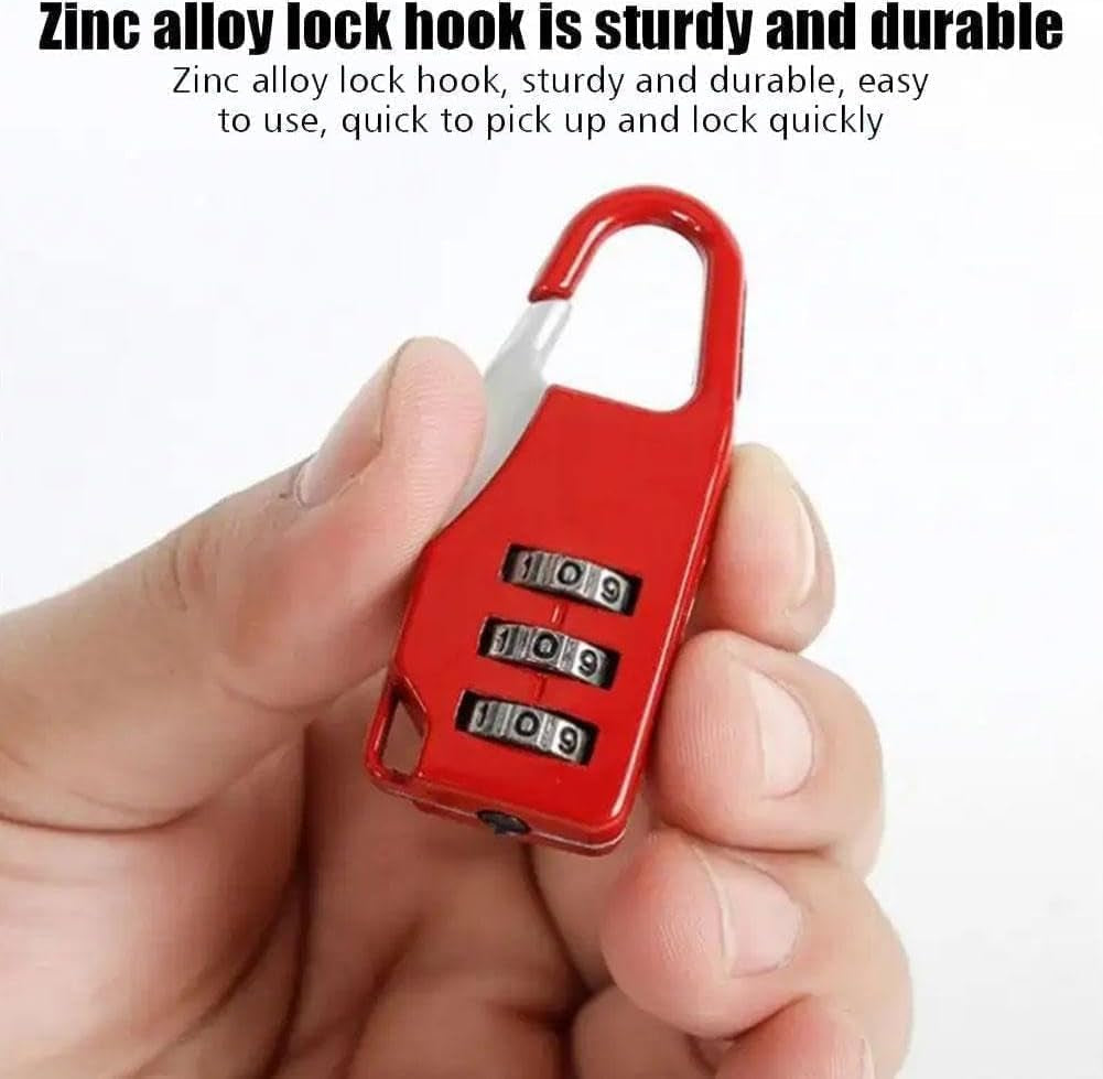 Red Helmet Lock Portable Steel Cable Lock 3 Digit Password Combination Bike Helmet Cable Accessories Mountain Bike