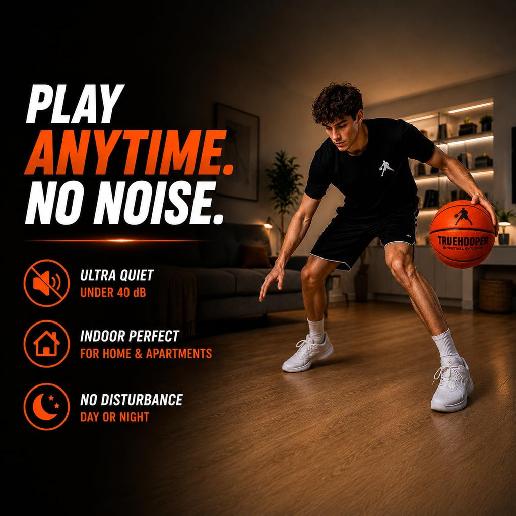Silent Basketball – Size 7 Indoor Basketball (PRO Version) - Grooved Foam Basketball for Quit Dribbling and Indoor Training – Higher Bounce Noiseless Basketball - Non-Deforming Packaging