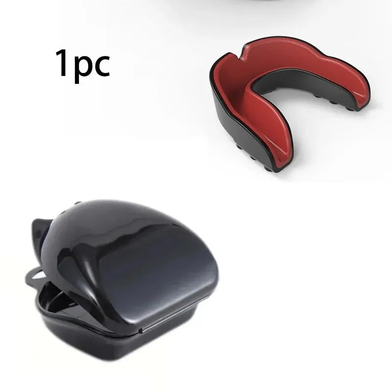 1Pc Black Red Adult Professional Combat Sports Mouth Guard Football Basketball Boxing Training Sports Mouthguard