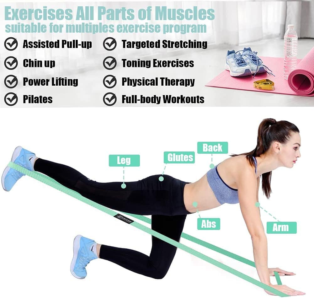 Long Bands for Working Out - Long Resistance Bands for Women Long Workout Bands Long Resistance Bands for Working Out Long Loop Resistance Bands Large Loop Resistance Bands Body Bands for Working Out