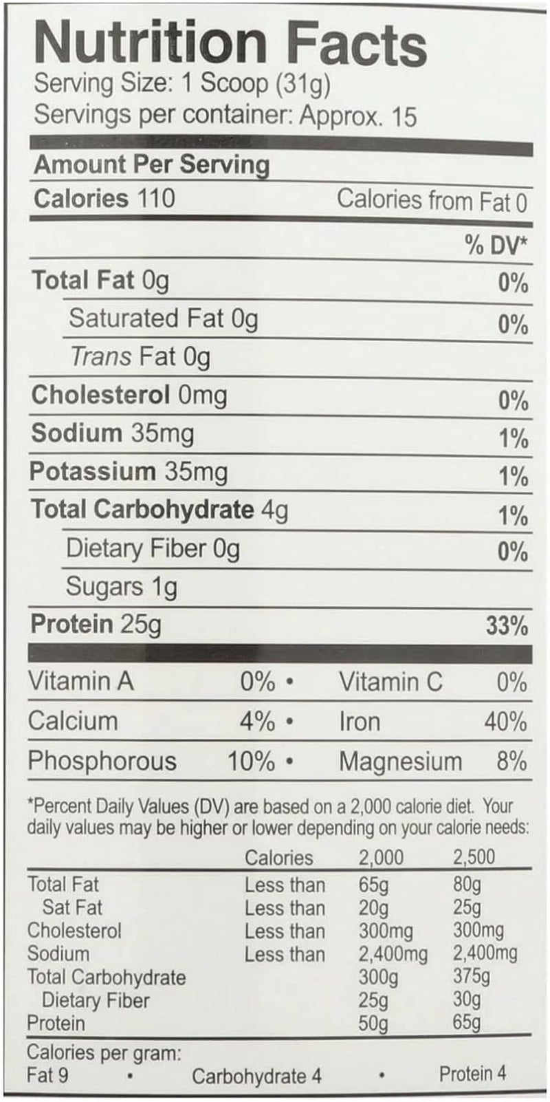 Rice Protein Isolate Powder Vanilla 1.03 Pound