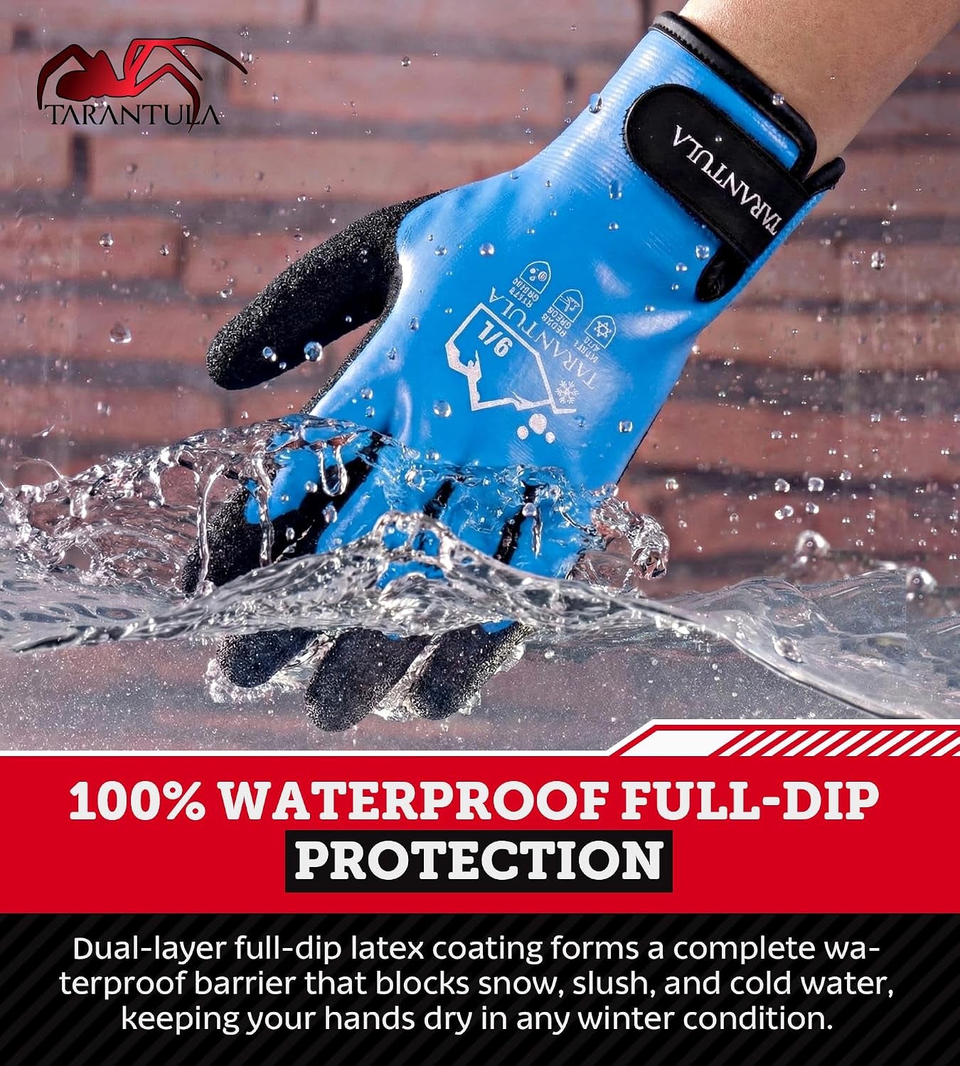 100% Waterproof Winter Work Gloves for Men & Women, Thermal Insulated Freezer Gloves for Cold Weather