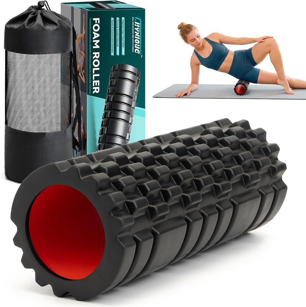 Foam Roller for Deep Tissue Massager Multi Density Massage Roller | Exercise Patented Roller for Muscle Massage & Myofascial Trigger Point Release Back Roller Improves Mobility, Pilates, Yoga