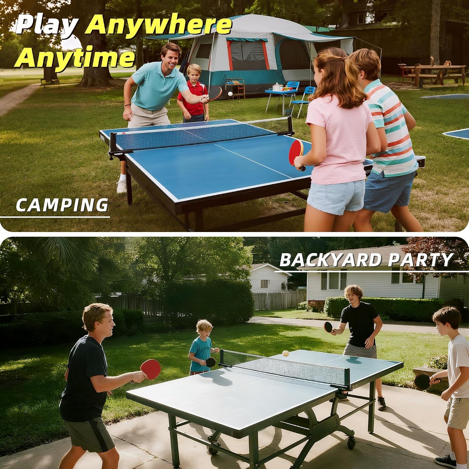 Ping Pong Paddles Sets-Portable Table Tennis Paddle with Balls, Storage Case Premium Table Tennis Racket for Indoor & Outdoor Games