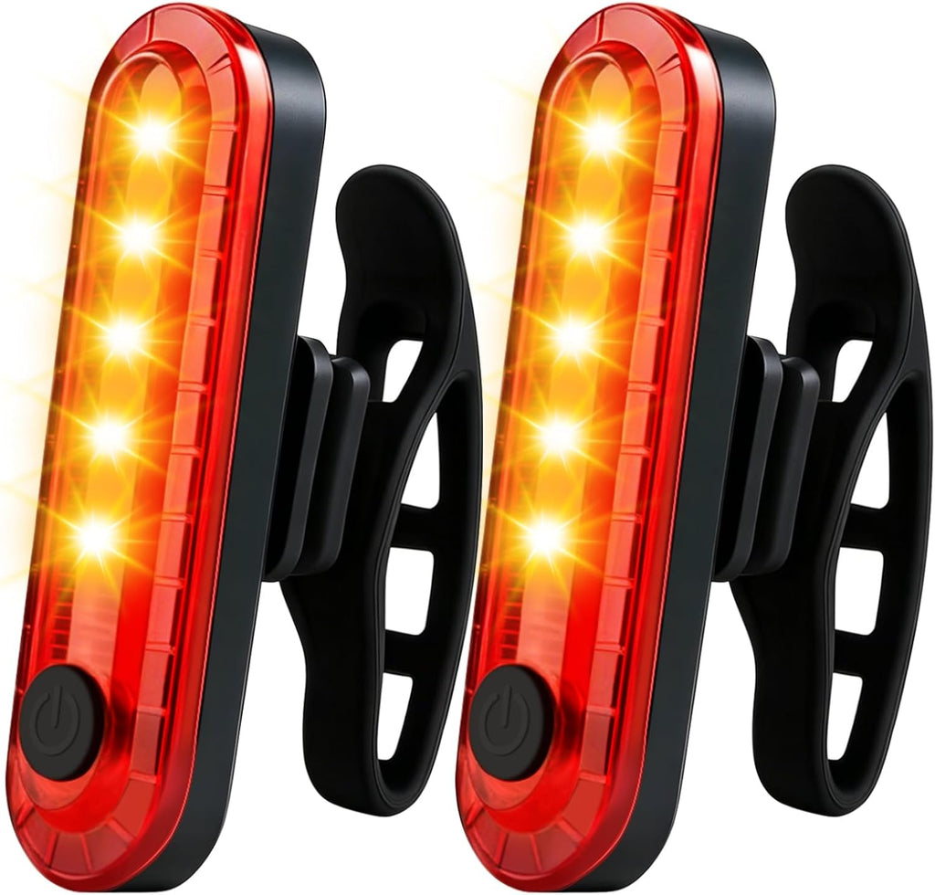 USB-C Rechargeable Bike Tail Light for Night Riding, 120LM Super Bright LED Bicycle Rear Light 4 Light Modes, IPX5 Waterproof Cycling Safety Flashlight for Men Women Road Mountain