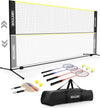 Portable Badminton Pickleball Net - Foldable/Extendable Poles for Multiple Sports Heights (UP to 5 Ft) - Ideal for Tennis, Pickleball, Soccer Tennis - Easy Setup
