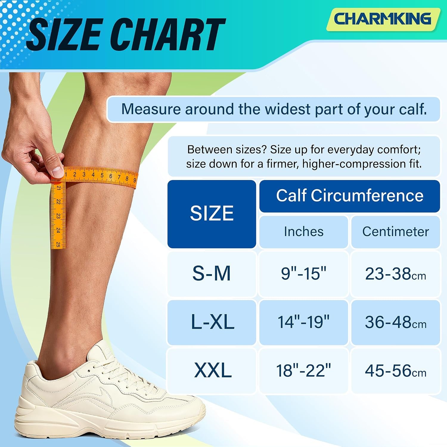 Calf Compression Sleeve for Women & Men Circulation (3 Pairs) 15-20 Mmhg Is Best Support for Running Cycling