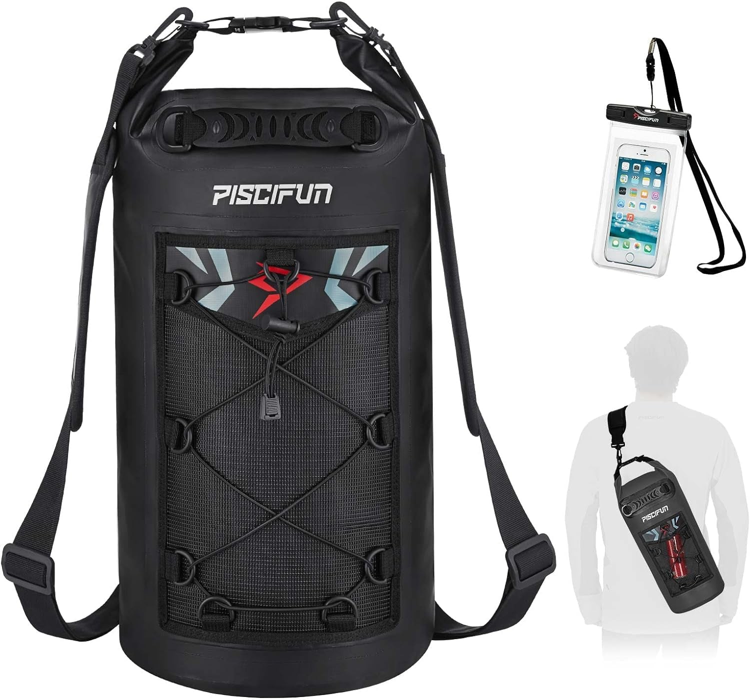 Dry Bag, Waterproof Floating Backpack 10L/20L/30L/40L | Waterproof Phone Case, Adjustable Shoulder Straps, Roll-Top Closure Keeps Gear Dry, Ideal for Boating, Kayaking, Fishing
