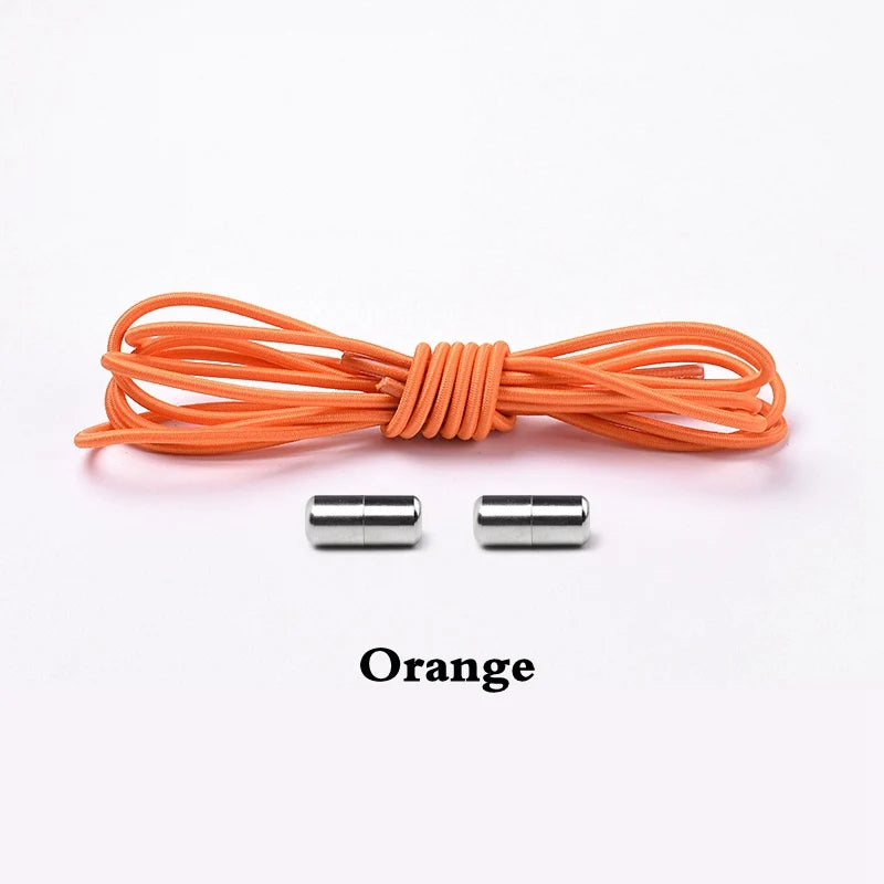 1Pair Elastic Shoelaces round No Tie Shoe Laces Sneakers Shoelace Kids Adult Elastic Laces One Size Fits All Shoes Dropshipping