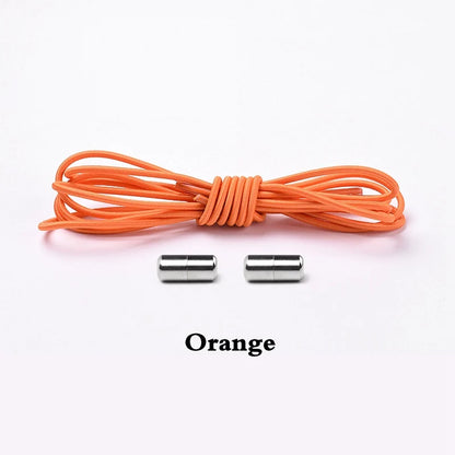 1Pair Elastic Shoelaces round No Tie Shoe Laces Sneakers Shoelace Kids Adult Elastic Laces One Size Fits All Shoes Dropshipping