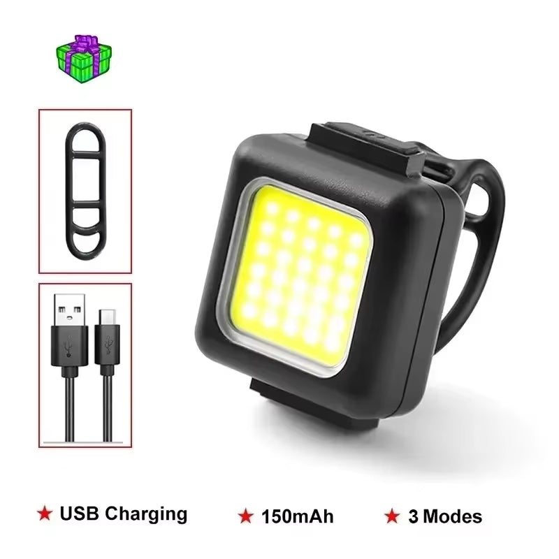 Bike Light COB Front Rear Bicycle Lights LED Rechargeable Mountain Road Bicycle Lamp MTB Tail Light Cycling Flashlight