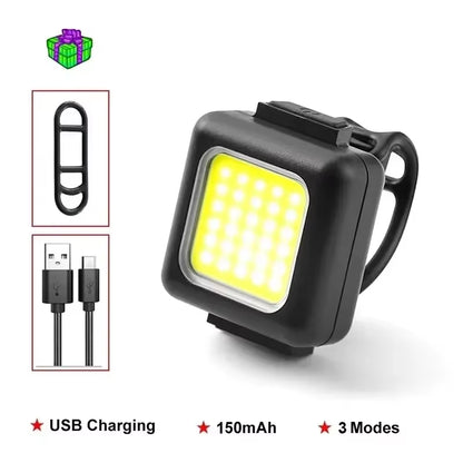 Bike Light COB Front Rear Bicycle Lights LED Rechargeable Mountain Road Bicycle Lamp MTB Tail Light Cycling Flashlight