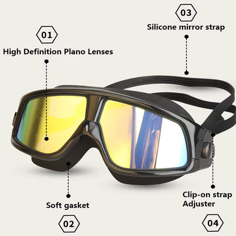 Hot Sale High Quality Professional Aldult Swimming Goggles Anti-Fog Eye Protection Swim Anti-Fog Goggles Swim No Leaking