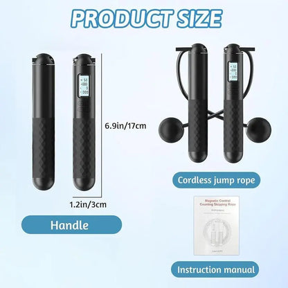 Smart Gravity Ball Jump Rope - Cordless Skipping with Digital Counter, Adjustable Weight for Home/Gym Workouts,Parent-Child Interaction, Valentine&