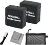 5-In-1 Pickleball Paddle Eraser Kit Raw Carbon Fiber Cleaner Grit Restorer | 2 Erasers, Microfiber Towel, Soft Brush & Pouch