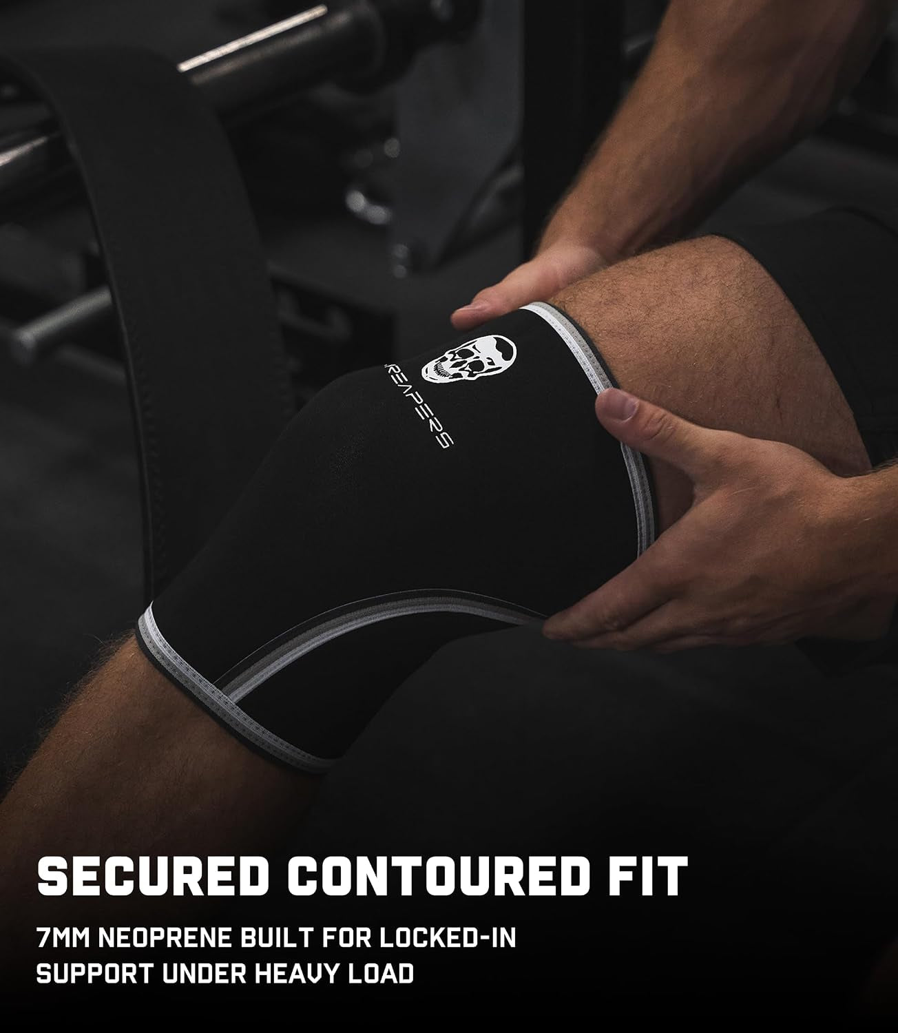 Knee Sleeves (1 Pair) Free Gym Bag - Knee Sleeve & Compression Brace for Squats, Fitness, Weightlifting, and Powerlifting 7MM Sleeve Pair - for Men & Women - 1 Year Warranty (Medium)