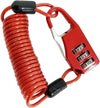Red Helmet Lock Portable Steel Cable Lock 3 Digit Password Combination Bike Helmet Cable Accessories Mountain Bike