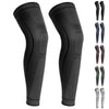 2 Pack Full Leg Compression Sleeves, Long Knee Brace Support for ACL,PCL, Meniscus Tear, Arthritis, Tendinitis,Men and Women (Black, Medium)