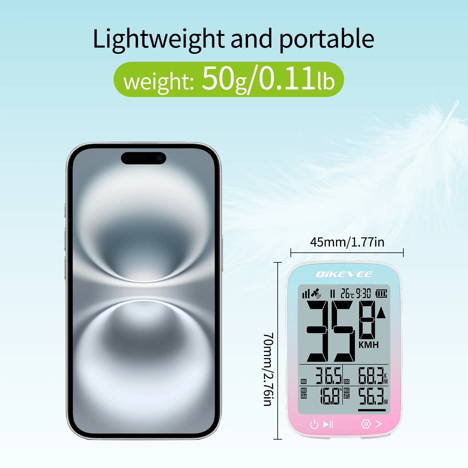 Bike Computer Wireless GPS Bicycle Odometer MPH KM/H Bike Speedometer Cycling Odometer Tracker LCD Display with Backlight