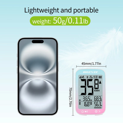 Bike Computer Wireless GPS Bicycle Odometer MPH KM/H Bike Speedometer Cycling Odometer Tracker LCD Display with Backlight