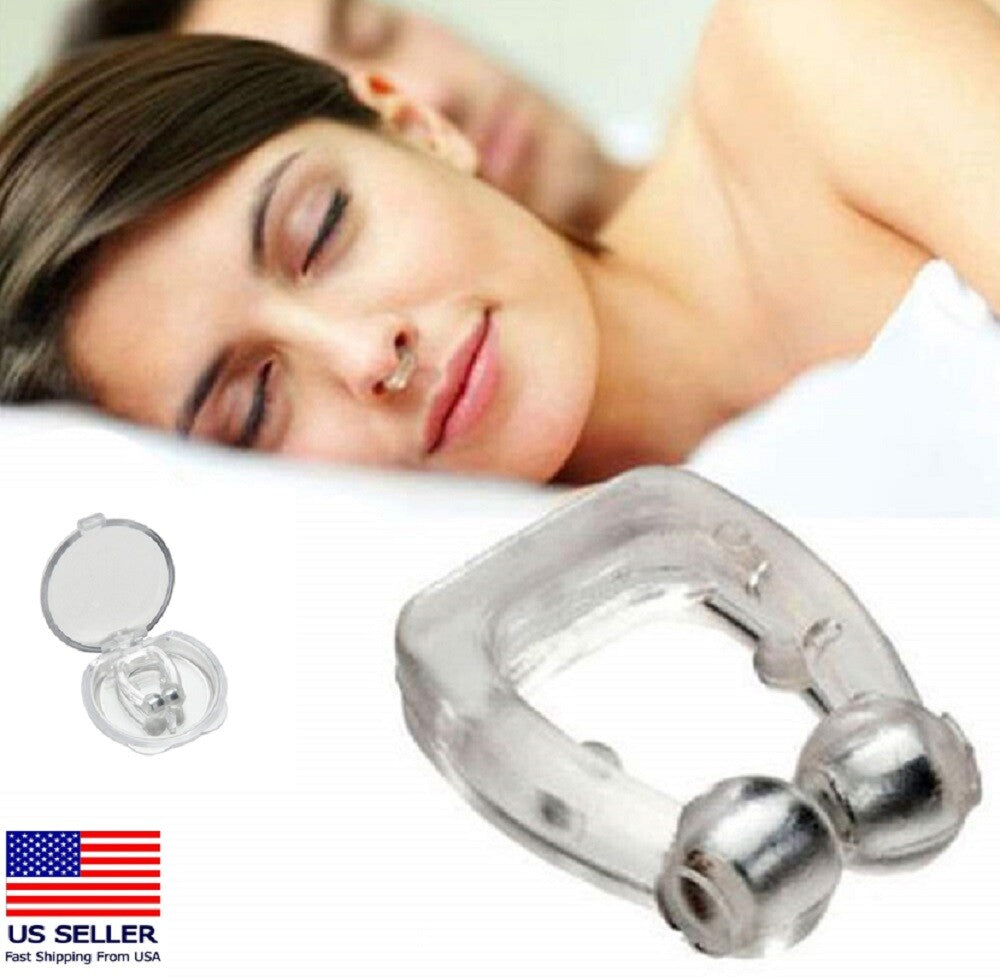 4 Pack Magnetic anti Snore Nose Clips Silicone Snoring Aid Nasal Breathing Sleep