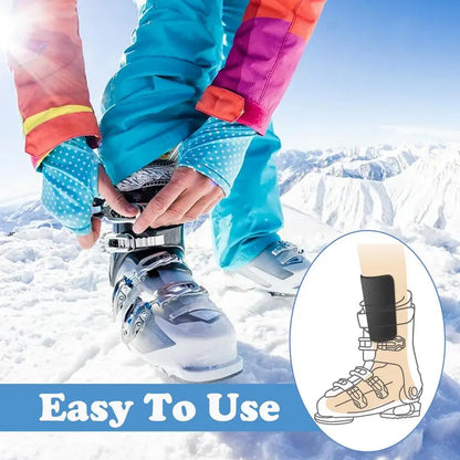 Ski Shin Pads - Cushioned Inserts for Ski Boots, Protective Shin Guards for Skiing &amp; Snowboarding, Comfortable Shock Absorption
