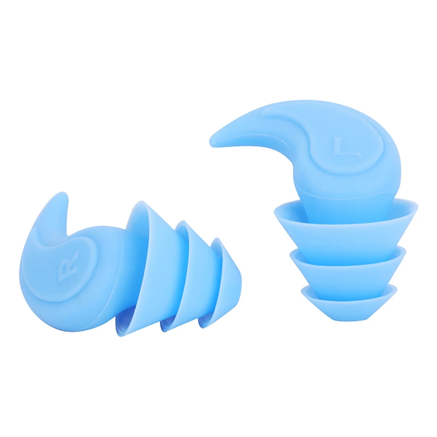 Waterproof Swimming Ear Plugs for Adults, Reusable Soft Silicone Swim Earplugs for Surfing, Diving, Pool, Showering and Other Water Sports, Keep Water Out and Ear Protection