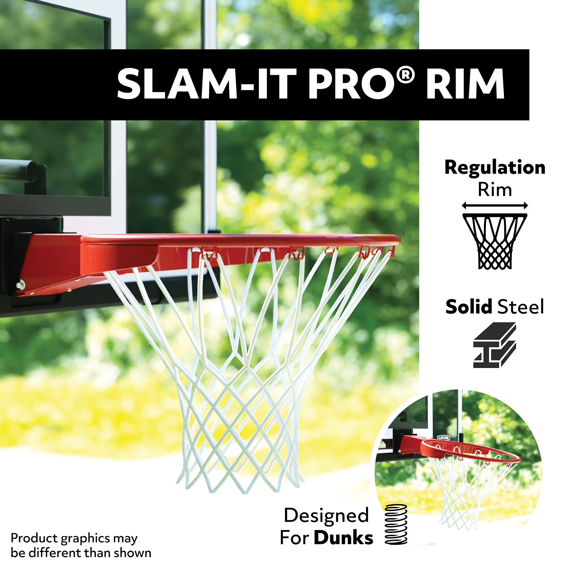 New Basketball Backboard and Rim Combo (48 Inch Polycarbonate) - 73729
