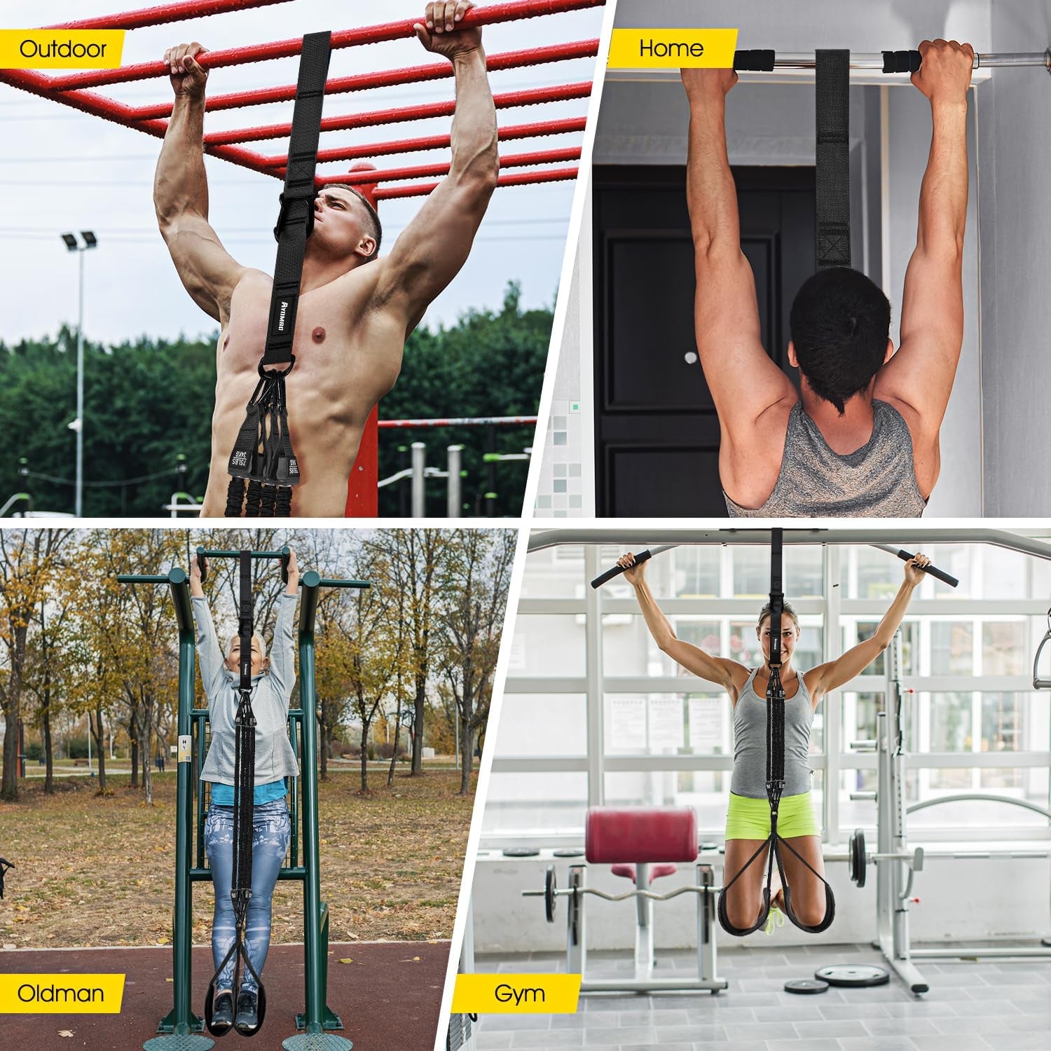 Pull up Assistance Bands, Resistance Bands for Pull up Bar Workout, Adjustable Heavy Duty Pull up Assist Equipment with 4 Assistance Bands, Home Gym Fitness Exercise Strength Training