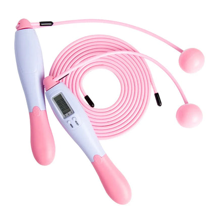 A Set of Multifunctional Electronic Counting Jump Ropes, Smart Wireless Balls, Dual-Purpose Indoor Cordless Jump Ropes, with the Ability to Switch between Corded and Cordless Freely
