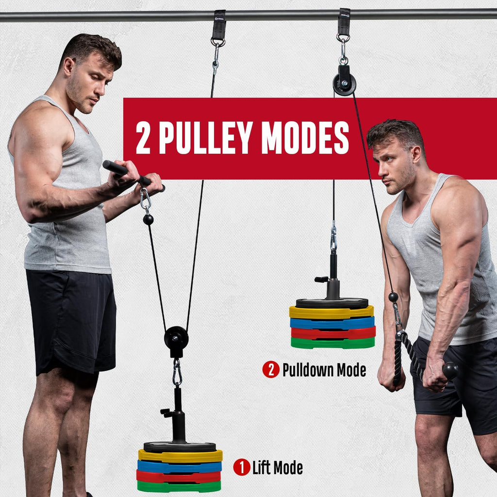 Pulley System Gym, Cable Weight Pulley System for Gym LAT Pulldown, Biceps Curl Workout, Ideal Home Gym Equipment for Forearm, Shoulder, Strength Training