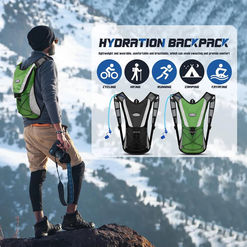 1Pcs Hydration Pack Lightweight Insulation Water Rucksack Backpack Bladder Bag Cycling Bicycle Bike/Hiking Climbing Pouch