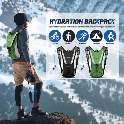 1Pcs Hydration Pack Lightweight Insulation Water Rucksack Backpack Bladder Bag Cycling Bicycle Bike/Hiking Climbing Pouch