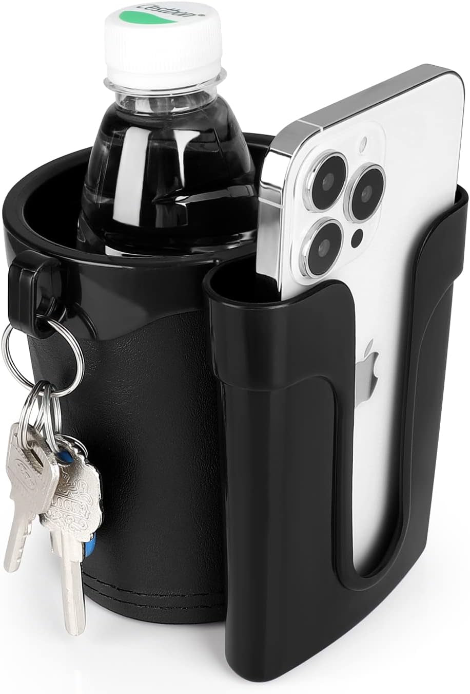 3-In-1 Bike Cup Holder with Cell Phone Keys Holder, Bike Water Bottle Holders, U