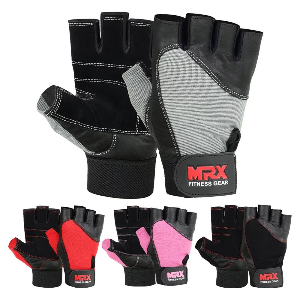 Weight Lifting Gloves Gym Training Bodybuilding Fitness Glove Workout Men &amp; Women Grey S