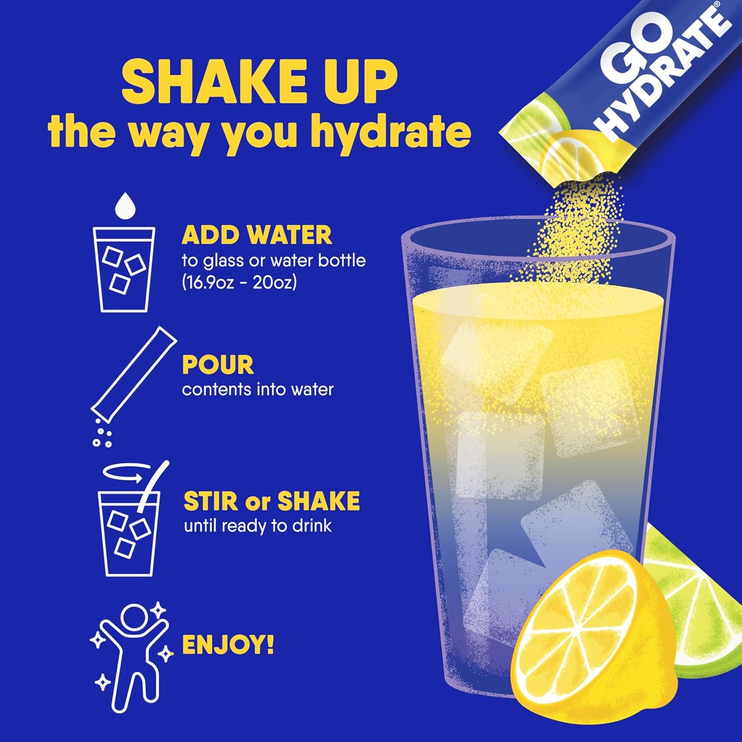Sugar Free Electrolytes Powder - Lemonade Mixed, 15 Packs | Low Sodium Instant Hydration Daily Drink Mix; Water Flavor Packet Singles with Vitamin D