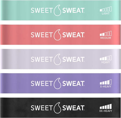 Sweet Sweat Mini Loop Resistance Bands - 5 Levels of Resistance