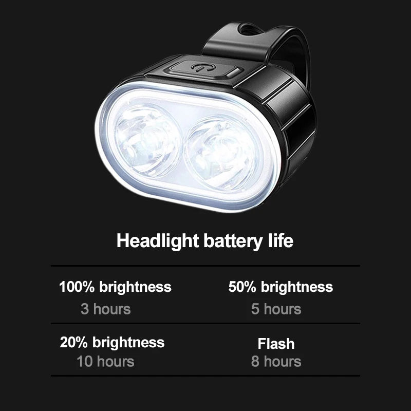 Bike Lights Front Rear Bicycle Lighting Cycling USB Rechargeable Flashlight for Bicycle Light Mountain Bike Back Lantern Lamp