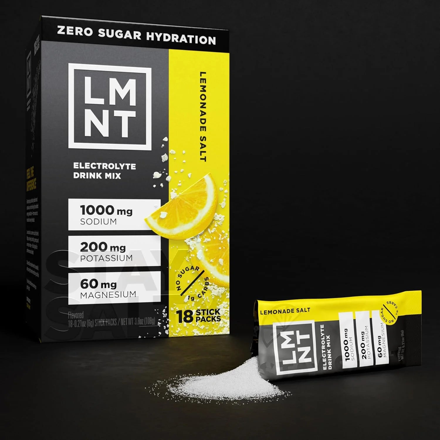 (5 Pack)  Zero Sugar Electrolyte Drink Mix - Lemonade - 6 Count