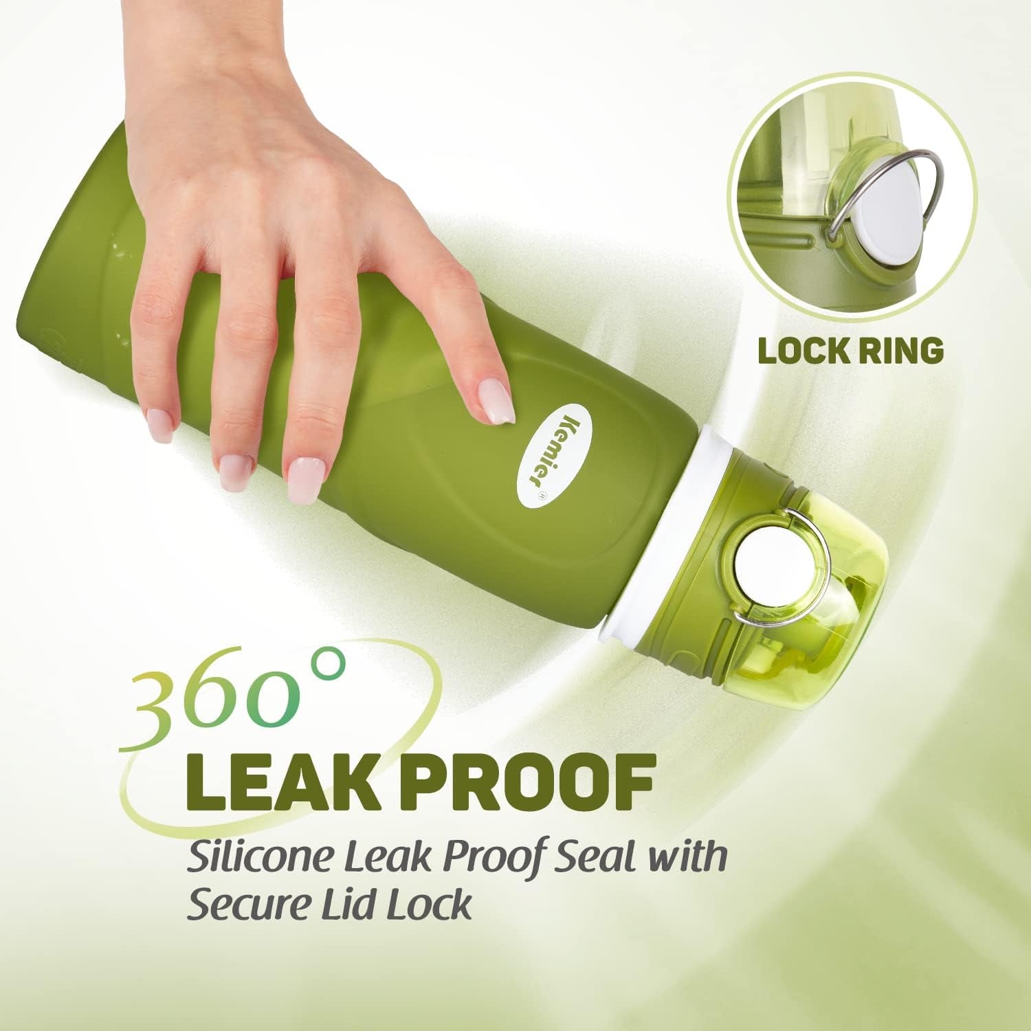 Collapsible Silicone Water Bottles-750Ml,Medical Grade,Bpa Free Travel Water Bottle Can Roll Up,26Oz,Leak Proof Foldable Sports &amp; Outdoor Water Bottles